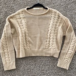 Tan Cropped Sweater